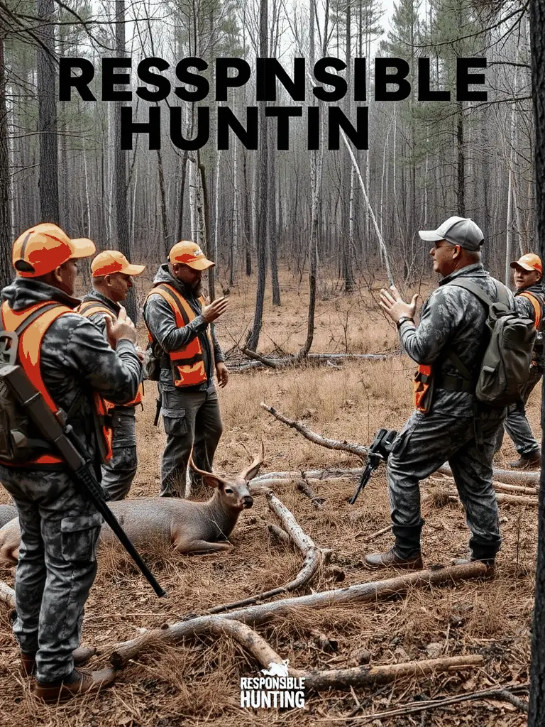 A photograph of hunters participating in a controlled hunt, demonstrating responsible wildlife management practices and the sustainable use of natural resources.