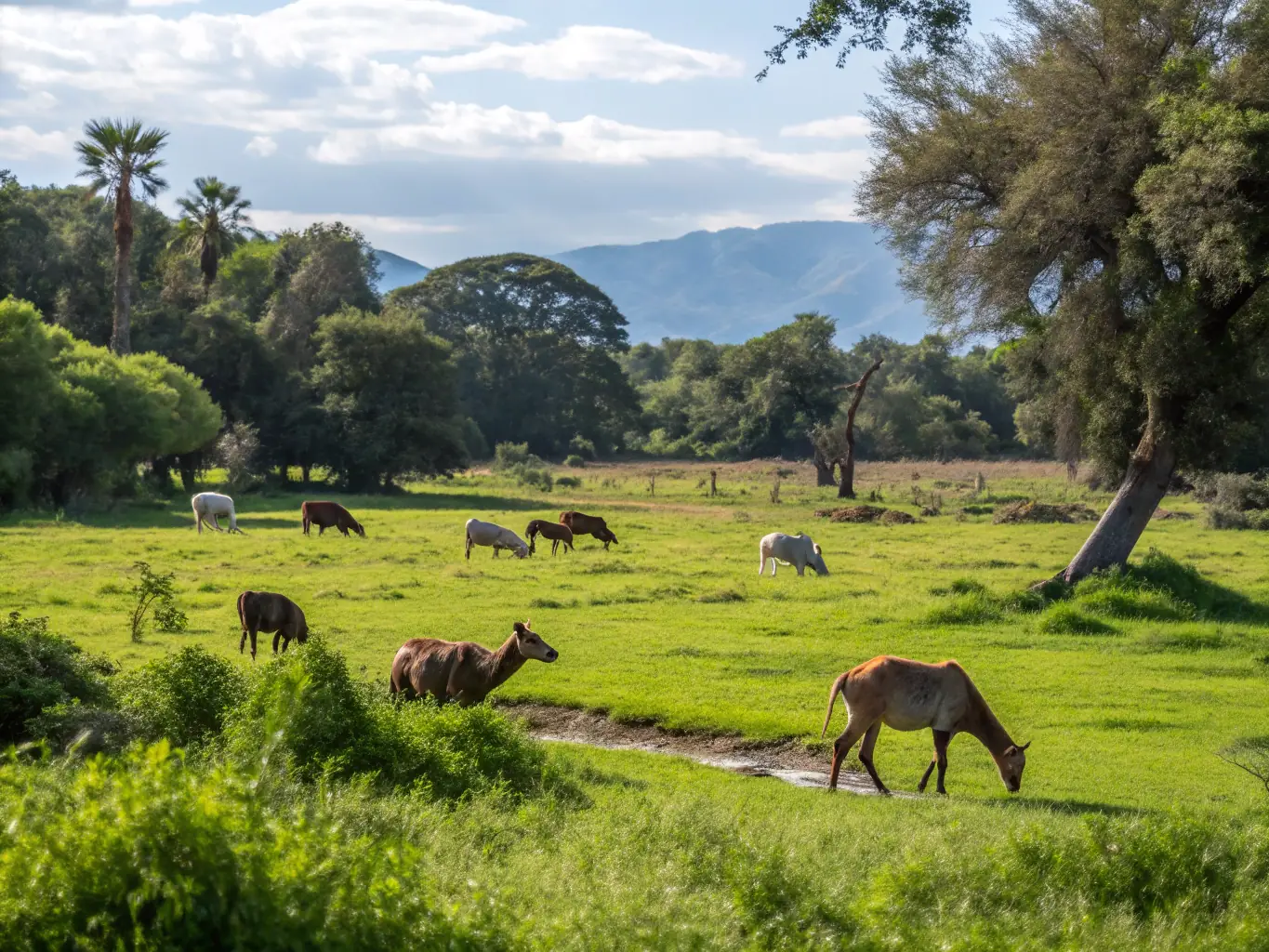 A controlled breeding program setup with healthy deer, showcasing the breeding and protection efforts of AMICALE DES PROPRIETAIRES ET CHASSEURS DE BIOUSSAC.